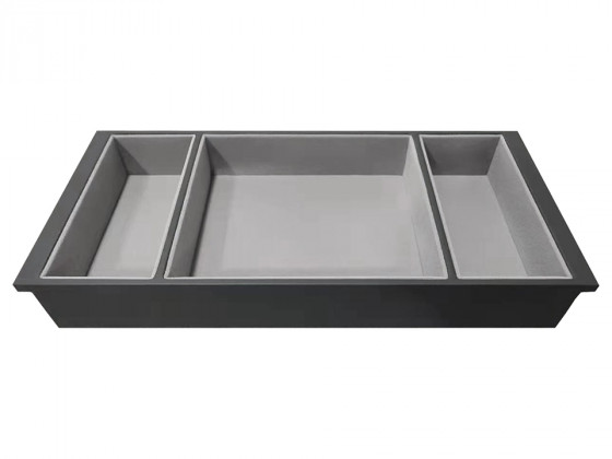 StrongIn organisateur a bijoux 3 compartiments pour tiroir d'armoire 400mm