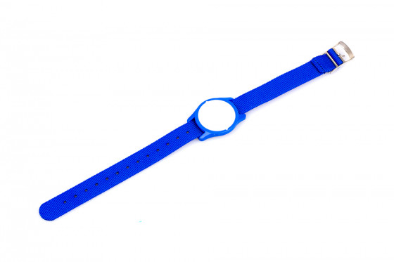 LEHMANN Bracelet nylon montre avec puce pour serrures RFID Mifare® lock bleu