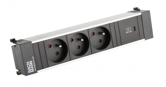 BACHMANN 916.530 unité a tiroirs 3x 230V + USB C 30W
