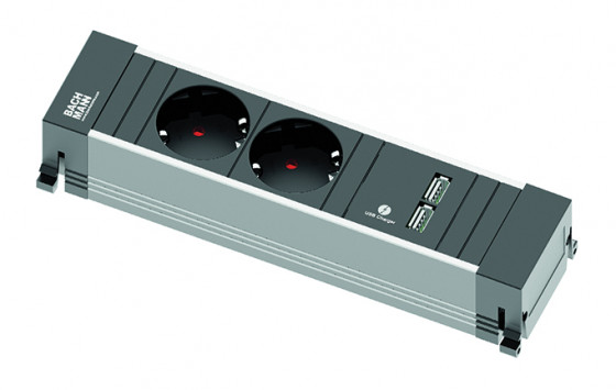 BACHMANN 916.0040 unité a tiroirs Power frame - Schuko
