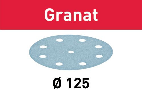 FESTOOL 497145 Abrasive sheet STF D125/8 P40 GR/10 Granat FESTOOL 497145 Abrasive sheet STF D125/8 P40 GR/10 Granat