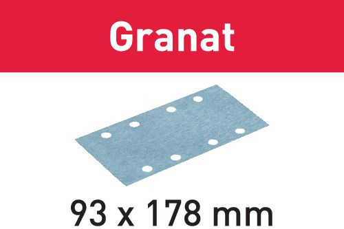 FESTOOL 498937 Abrasive sheet STF 93X178 P150 GR/100 Granat FESTOOL 498937 Abrasive sheet STF 93X178 P150 GR/100 Granat