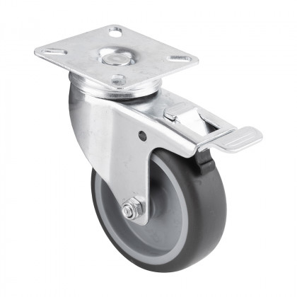 StrongCastors roue light duty 75/70 bandage souple avec frein