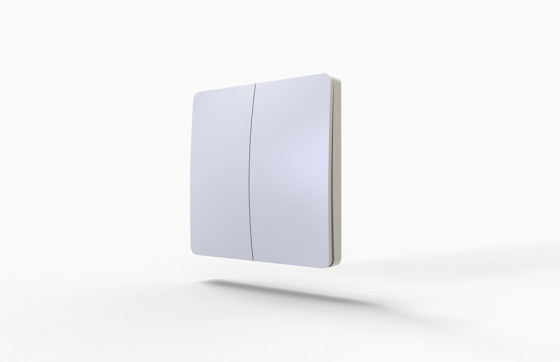 StrongLumio interrupteur sans fil autoalimenté - 2 boutons blanc