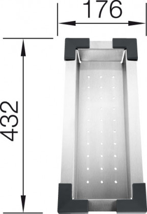 BLANCO 514542 Accessoires bol multifonct. pour évier céramique inox