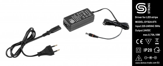 StrongLumio alimentation électrique pour LED 24V, 18W StrongLumio alimentation électrique pour LED 24V, 18W