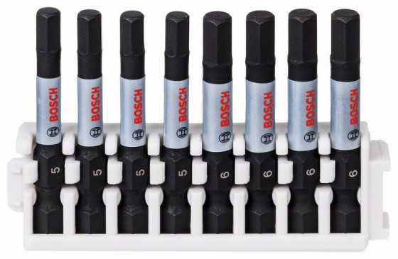 BOSCH 2608522332 Bit set Impact Control Power Bit, 8 pieces, 4×H5; 4xH6