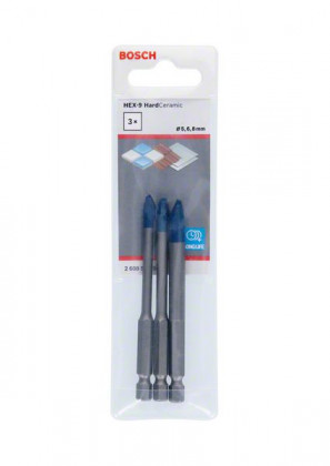 BOSCH 2608900595 3-piece tile drill set HEX-9 HardCeramic 5/6/8 mm