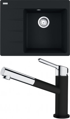 FRANKE ensemble G223MČ CNG 611-62 TL/7 noir mat + FC 3055.901