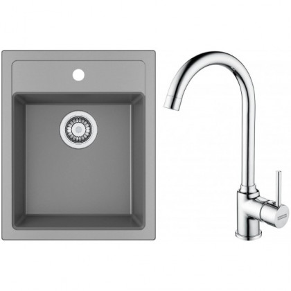FRANKE Ensemble T100Š SID 610-40 gris + FP 9000.031