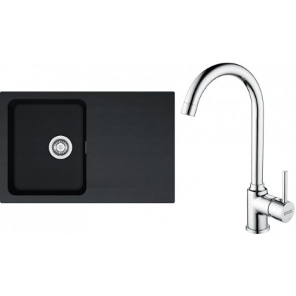 FRANKE ensemble T96Č OID 611-78 noir + FP 9000.031