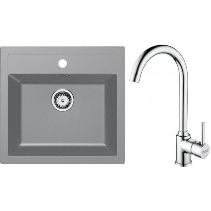 FRANKE Ensemble T102Š SID 610 gris + FP 9000.031