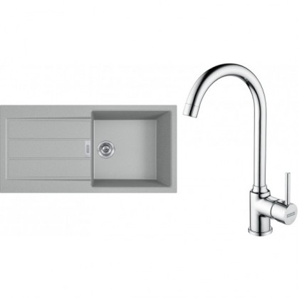 FRANKE ensemble T108Š S2D 611-100 gris + FP 9000.031