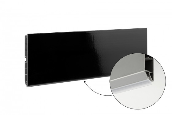 SCILM plinthe 120mm 4m noir brillant