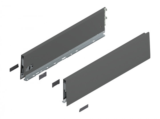 BLUM 470K3002S Merivobox, côté K 300mm, gris foncé OG
