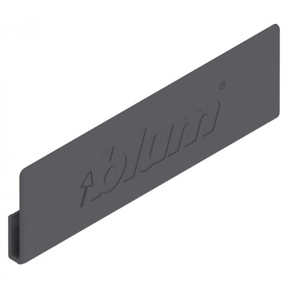 BLUM ABD.1000.BT capuchon extérieur MERIVOBOX, logo BLUM gravé, gris foncé OG-M