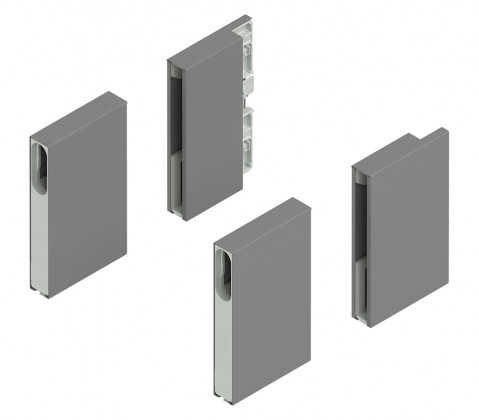 BLUM ZL4M00808 Merivobox, cache de boîte E pour remplissage, gris clair IG