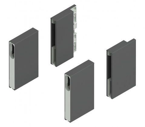 BLUM ZL4M00808 Merivobox, couvercle E pour remplissage, gris foncé OG