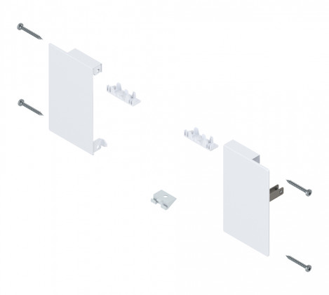 BLUM ZI4.0MS1 Merivobox, fixations frontales pour tiroir int. M, blanc