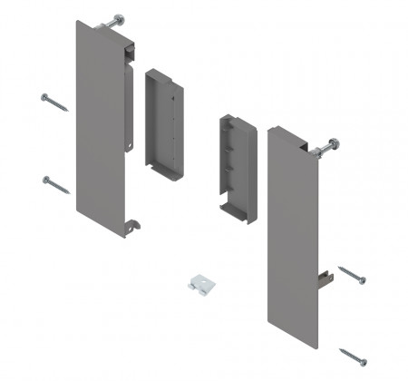 BLUM ZI4.2ES1 Merivobox, fixations frontales tiroir int. E reling, gris clair IG