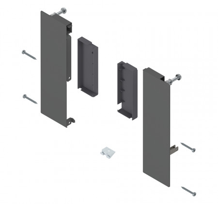 BLUM ZI4.2ES1 Merivobox, fixations frontales tiroir int. E reling, gris foncé OG