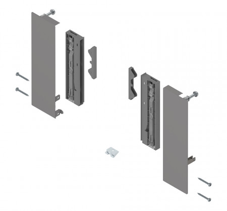 BLUM ZI4.4ES1 Merivobox, fixations frontales tiroirs intérieurs E verre, gris cl BLUM ZI4.4ES1 Merivobox, fixations frontales tiroirs intérieurs E verre, gris cl