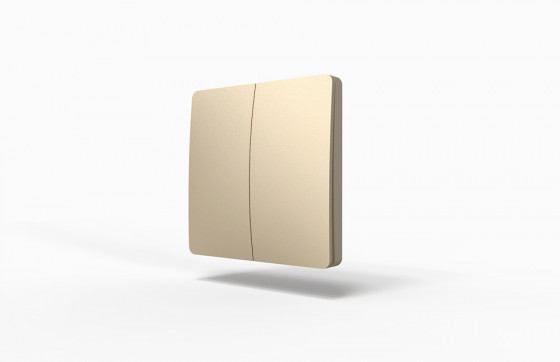 StrongLumio interrupteur sans fil auto-alimenté - 2 boutons or StrongLumio interrupteur sans fil auto-alimenté - 2 boutons or