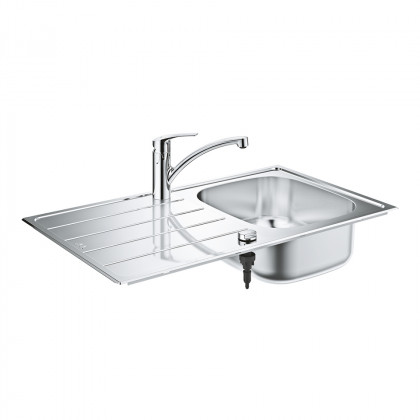 GROHE 31565SD1 ensemble K200 + Eurosmart acier inox brossé