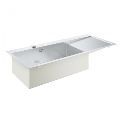 GROHE 31581SD1 évier K1000 80-S 1160 x 520mm évier gauche acier inox brossé