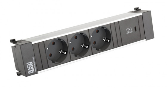 BACHMANN 916.506 unité a tiroirs 3x 230V schuko + USB C 30W