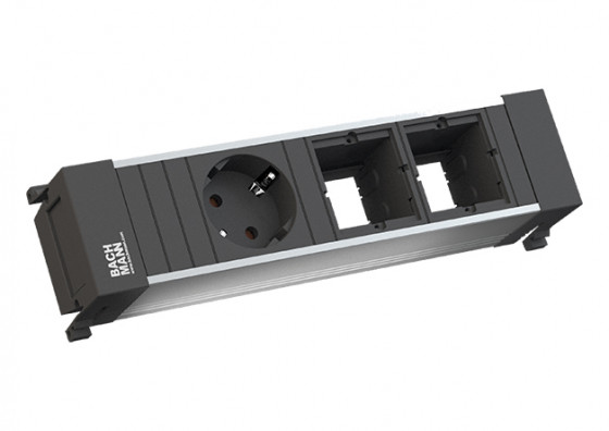 BACHMANN 916.001 unité a tiroirs 1x 230V Schuko + 2x module libre