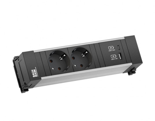 BACHMANN 916.501 unité a tiroirs 2x 230V Schuko + USB A/C