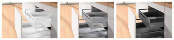 K-HETTICH Atira tiroir int. 144, 520mm/30kg, relings, anthracite, SiSy