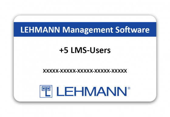 LEHMANN 051250032 Management Software license LMS extension licence 5 admins