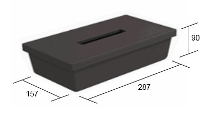 GOLLINUCCI Boîte pour mouchoirs papier anthracite GOLLINUCCI Boîte pour mouchoirs papier anthracite