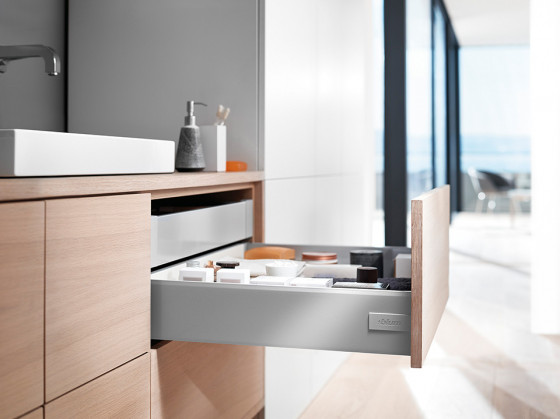 K-BLUM Antaro, tiroir K 350mm/30kg, Blumotion/TOB, gris, vis a bois