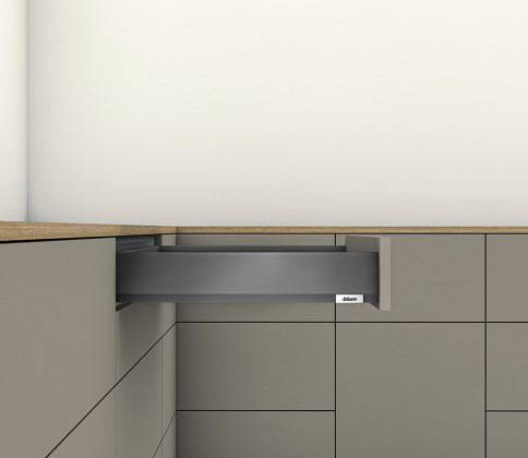 K-BLUM Merivobox, tiroir M 270 mm/40kg, gris foncé OG, vis a bois