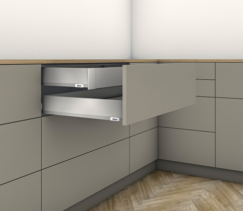 K-BLUM Merivobox, tiroir M 450mm/70kg, gris clair IG, intérieur