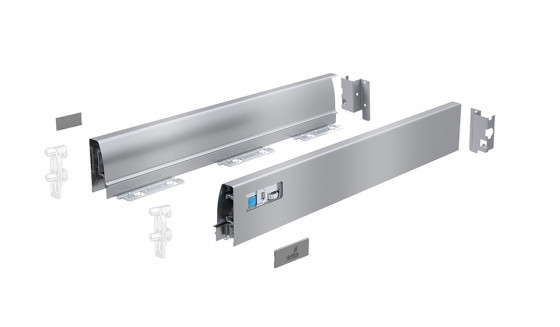 HETTICH 9307088 Atira ensemble jeu de côtés complet, 54/470mm, argenté