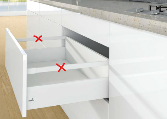 K-HETTICH ArciTech face front, blanc, 400/126/218, 40kg, SiSy