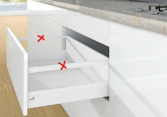 K-HETTICH ArciTech tiroir 218, 270mm/40kg, blanc, SiSy