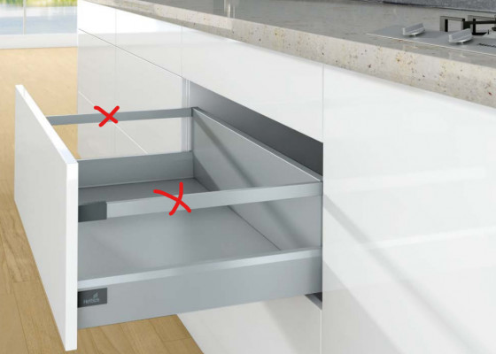 K-HETTICH Arcitech, frontal, argent, 350/94/218, 40kg, SiSy