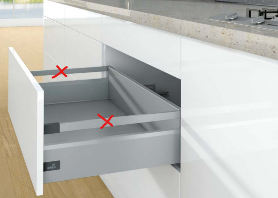 K-HETTICH ArciTech face, silver, 350/126/186, 40kg, SiSy