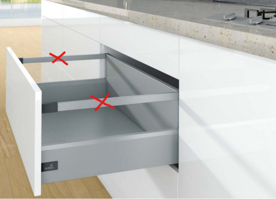 K-HETTICH ArciTech frontal, argent, 350/126/250, 40kg, SiSy