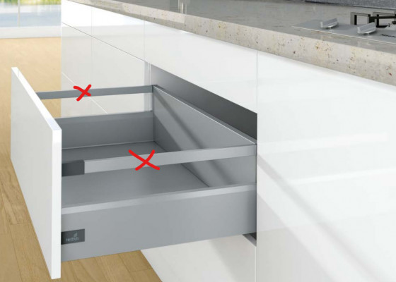 K-HETTICH ArciTech, frontal, argent, 650/126/218, 60kg, SiSy