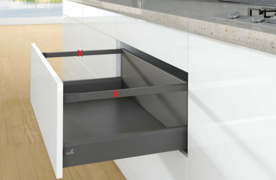 K-HETTICH ArciTech tiroir 250, 270mm/40kg, anthracite, SiSy