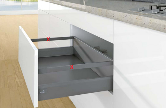 K-HETTICH ArciTech tiroir 186, 450mm/60kg, antracite, SiSy