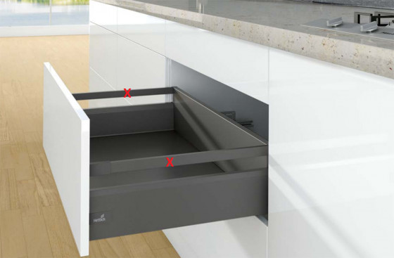 K-HETTICH ArciTech, frontal, anthracite, 550/126/186, 40kg, SiSy