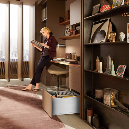 K-BLUM Legrabox, tiroir F 500mm/40kg, Tip-on, inox, Expando