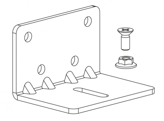 TERNO porte coulissante intérieure 180-250kg, support guidage supérieur TERNO porte coulissante intérieure 180-250kg, support guidage supérieur